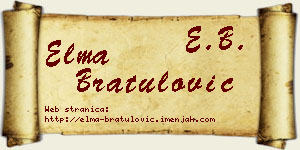 Elma Bratulović vizit kartica